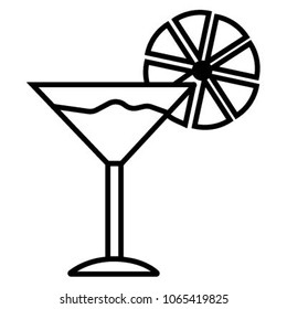 cocktail glass icon vector