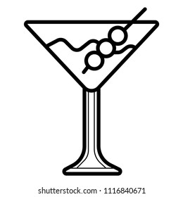 cocktail glass icon vector