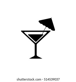Cocktail glass icon vector