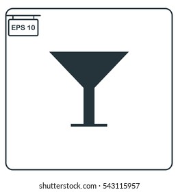 Cocktail glass Icon, Vector