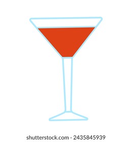 Cocktail Glass Icon Vector Illustration