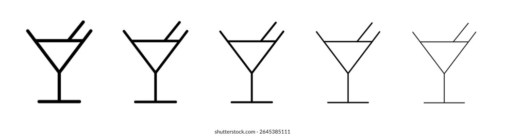 Cocktail glass icon vector illustration isolated