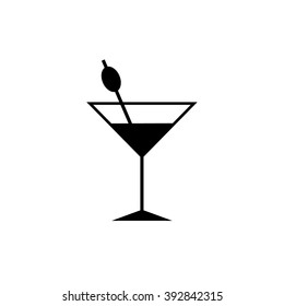 Cocktail glass icon vector illustration