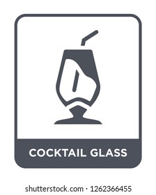 cocktail glass icon vector on white background, cocktail glass trendy filled icons from Ultimate glyphicons collection, cocktail glass simple element illustration