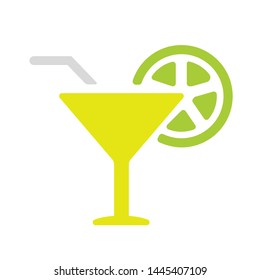 cocktail glass icon - Vector cocktail glass sign - alcohol illustration, cocktail isolated