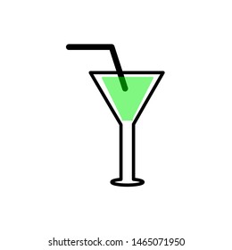 Cocktail Glass Icon - A cocktail vector sign