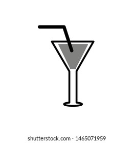 Cocktail Glass Icon - A cocktail vector sign