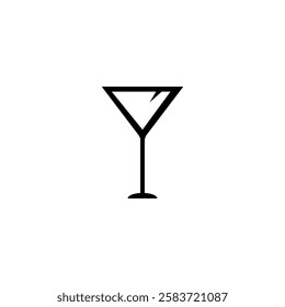 Cocktail glass icon.vector simple flat black trendy style illustration for web and app..eps