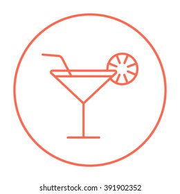 Cocktail glass line icon.