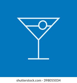 Cocktail glass line icon.