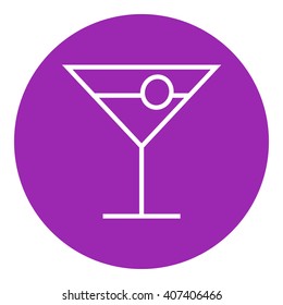 Cocktail glass line icon.