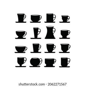 
Cocktail glass line icons flat set, outline vector symbol collection, Set glass includes icons flat