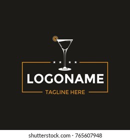 Cocktail Glass Logo Design