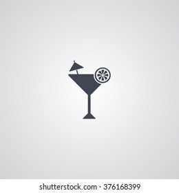 cocktail glass logotype
