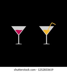 Cocktail glass (martini) icon logo design