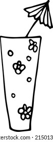 Cocktail glass on a white background