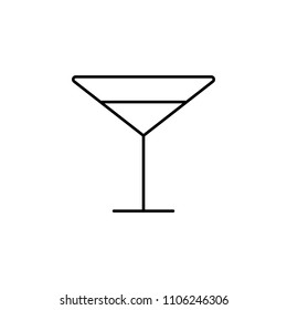 cocktail glass outline icon. Element of kitchen tools icon for mobile concept and web apps. Thin line cocktail glass outline icon can be used for web and mobile