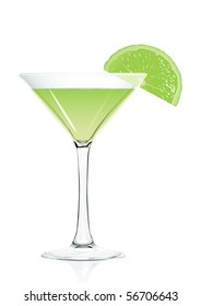 Cocktail glass.  Serie of images.