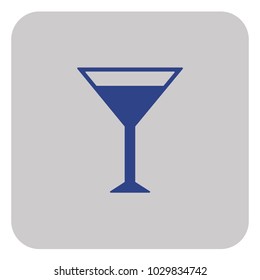 Cocktail glass sign with martini vodka icon. Vector illustration
