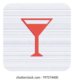 Cocktail glass sign with martini vodka icon. Vector illustration
