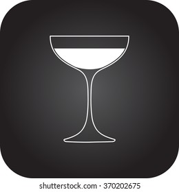 Cocktail glass simple icon on  background