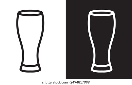 Cocktail glass symbol vector, icon for web design, logo, app. Wine Glass Icon, vector, silhouette. Drinking Glass vector, icon, silhouette.  Set of empty glasses. Vector illustration.