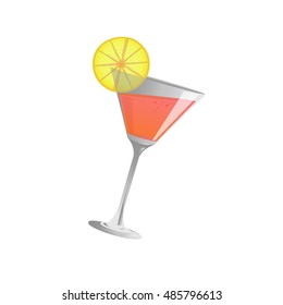 cocktail  glass and cocktail  , Vector