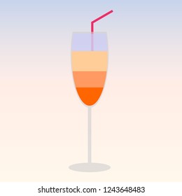 Cocktail glass vector icon
