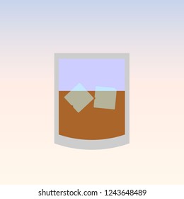 Cocktail glass vector icon