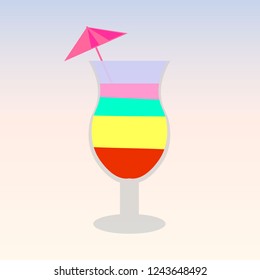 Cocktail glass vector icon