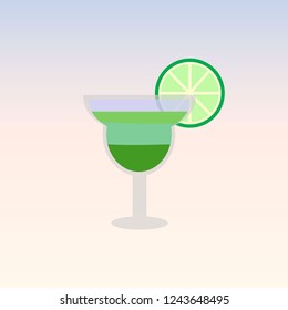 Cocktail glass vector icon