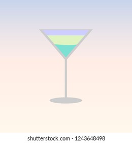 Cocktail glass vector icon
