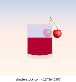 Cocktail glass vector icon