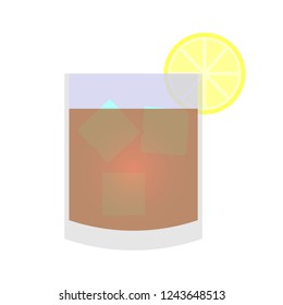 Cocktail glass vector icon