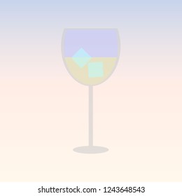 Cocktail glass vector icon