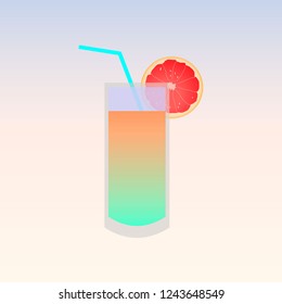 Cocktail glass vector icon