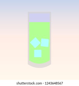Cocktail glass vector icon