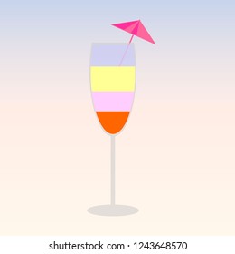 Cocktail glass vector icon