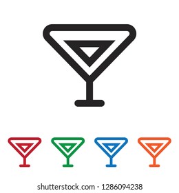 Cocktail glass vector icon