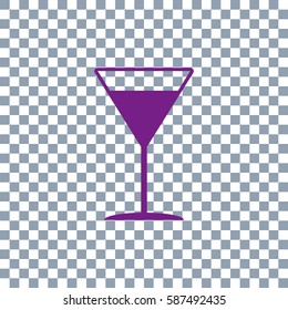 Cocktail Glass Vector Icon Alcohol Drinking Arkivvektor Royaltyfri 587492435