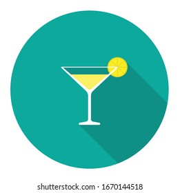 Cocktail glass. Vector. icon. food.