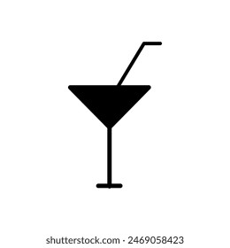 Cocktail glass vector icon. vector simple flat trendy style illustration for web and app on white background..eps