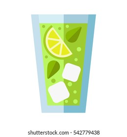 Cocktail glass vector illustration.