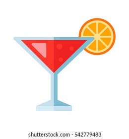 Cocktail glass vector illustration.