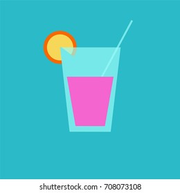 cocktail glass. Vector illustration