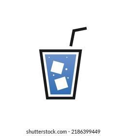 Cocktail glass vector illustration, cocktail glass flat icon