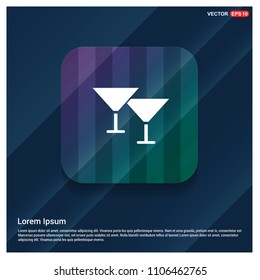 Cocktail glasses icon