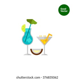 Cocktail glasses icon