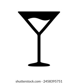 Cocktail glasses icons vector set in line and flat style. Vector illustration