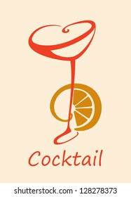 Cocktail glasses with lemon